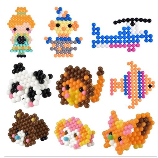 Chocolate 3000pcs Bear Head/Plum DIY Fuse Beads Water Beads Sticky Beads Art Craft Toys Kids