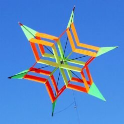 Orange Red 3D Colorful Flower Kite Single Line Outdoor sports Toy Light Wind Flying Kids