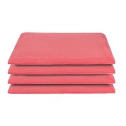 Light Coral 4PCS Sound-Absorbing Cotton Foam Acoustic Panel KTV Studio with Adhesive Sticker