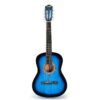 Dodger Blue 38 Inch 6 Strings Beginner Classical Guitar Starter Kit w/Case, Strap, Tuner, Pick, Strings