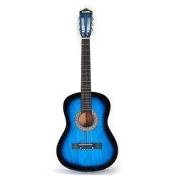 Dodger Blue 38 Inch 6 Strings Beginner Classical Guitar Starter Kit w/Case, Strap, Tuner, Pick, Strings