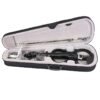 Light Gray 4/4 Electric Violin Full Size Basswood with Connecting Line Earphone & Case for Beginners