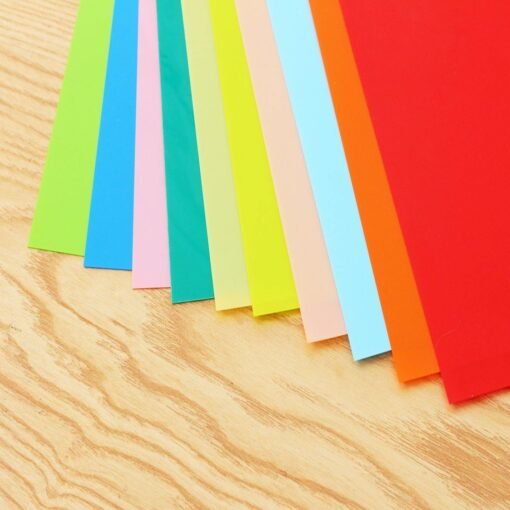Green Yellow 10Pcs A4 Size Multicolor Shrinks Film Plastic Sheet DIY Resin Decorating Unprintable Films Toys Craft Material