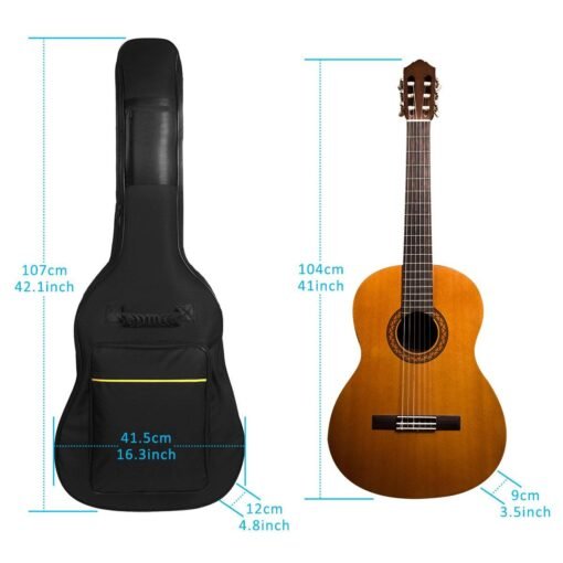 Chocolate 41 Inch Waterproof 600D Oxford Cloth Guitar Bag with Guitar Strap
