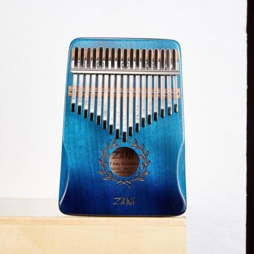 Dark Cyan 17 key Gauntlets Thumb Piano Mahogany kalimbas Wood acoustic Musical Instrument for Beginner  With Accessories