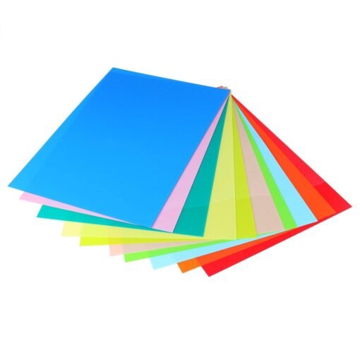 Dodger Blue 10Pcs A4 Size Multicolor Shrinks Film Plastic Sheet DIY Resin Decorating Unprintable Films Toys Craft Material