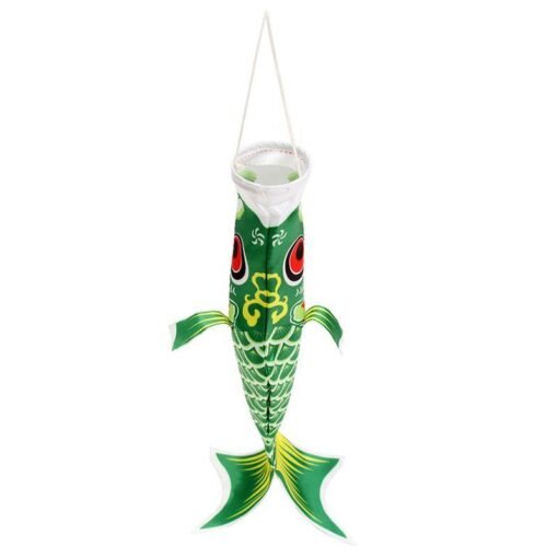 Sea Green 40cm Japanese Style Koi Nobori Carp Flag Wind Sock Koinobori Fish Waterproof Kite Mascot Crafts Hanging Decor