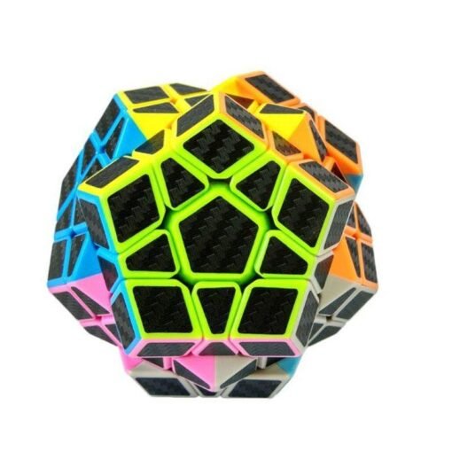Green Yellow 5Pcs Per Box Carbon Fibre Magic Cube Pyraminx Dodecahedron Axis Cube 2x2 And 3x3 Cube Speed Puzzle