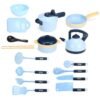 Dark Slate Gray 16Pcs Simulation Kitchen Cooking Play Role playing Set Toys Practical Skills for Children Gift