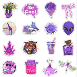 50 Purple Wind VSCO Graffiti Stickers Laptop Luggage Skateboard Guitar Helmet Car Stickers - Toys Ace