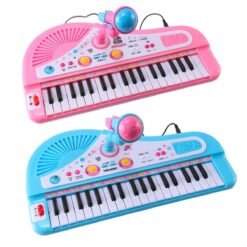 Pale Violet Red 37 Key Kids Electronic Keyboard Piano Musical Toy with Microphone for Children's Toys