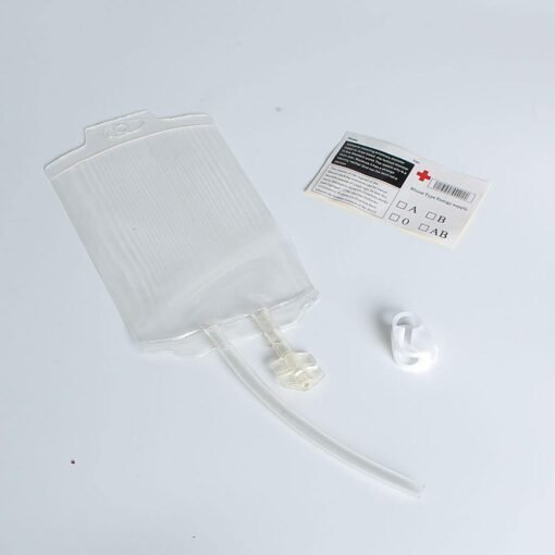 Light Gray 350ML Vampire Transparent Blood Bag PVC Reusable Blood Juice Energy Drink for Halloween Decorations