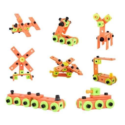 Coral 13/72Pcs 3D Puzzle DIY Asassembly Screwing Blocks Repair Tool Kit Educational Toy for Kids Gift
