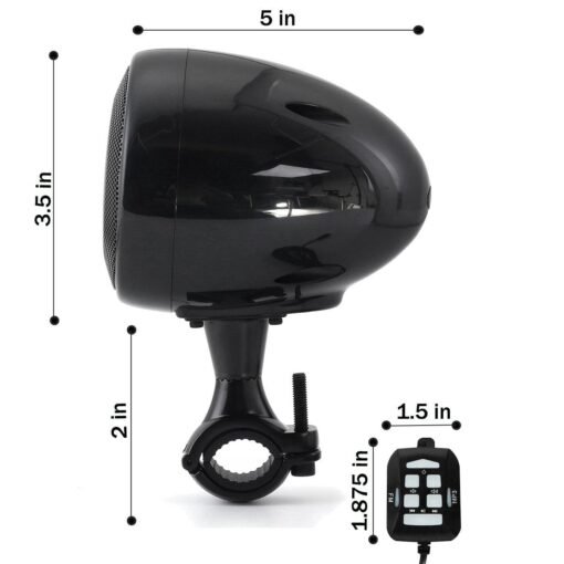 Dark Slate Gray 3.5 Inch 300W Waterproof Motorcycle Stereo Speaker Music Amplifer Audio High Sound Quality bluetooth Speaker Motorcycle Audio