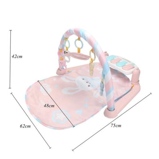 Misty Rose 3 IN 1 Baby Fitness Kick Play Musical Piano Gym Play Baby Activity Exercise Mat