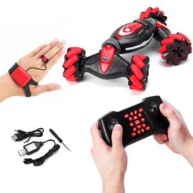 Tomato 1:12 Remote Control Stunt Car Gesture Induction Twisting Off-Road Vehicle Light Music Drift Dancing Side Driving RC Car Toys