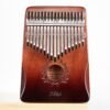 Brown 17 key Gauntlets Thumb Piano Mahogany kalimbas Wood acoustic Musical Instrument for Beginner  With Accessories
