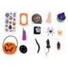 Coral 120PCS Mischievous Insect & Halloween Tricky Toys for Children's Party Games