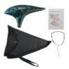 Dark Slate Gray 12 Hole Ceramic Ocarina Alto C Tone Classic Flute Instruments with Protection Bag + Lanyard Gift