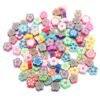 Hot Pink 100PCS DIY Slime Accessories Decor Fruit Cake Flower Polymer Clay Toy Nail Beauty Ornament