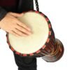 Bisque 10 Inch African Hand Drum Mahogany Body Musical Instrument (1)