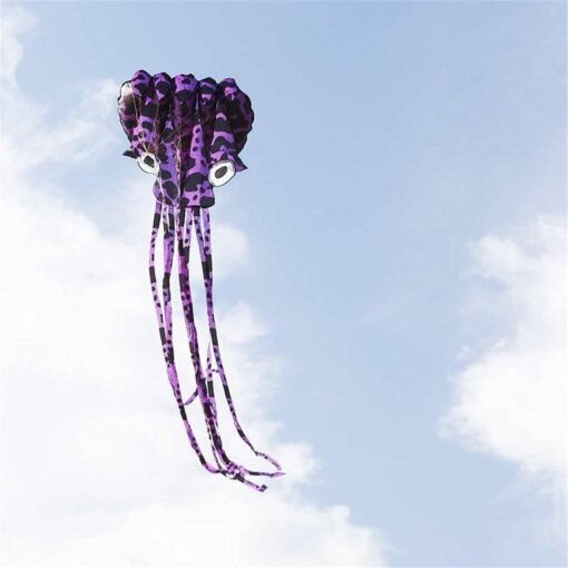 Dark Slate Gray 4M Large Animal Kite Octopus Frameless Soft Parafoil Kites For Kids