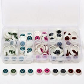 100pcs/box 12mm Doll Eyeballs Half Round Acrylic Eyes for DIY Doll Bear Crafts Toys - Toys Ace