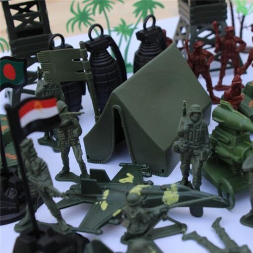 Dark Slate Gray 170 PCS Soldier Scene Model Set Toys For Kids Children Gift
