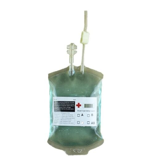 Dim Gray 350ML Vampire Transparent Blood Bag PVC Reusable Blood Juice Energy Drink for Halloween Decorations