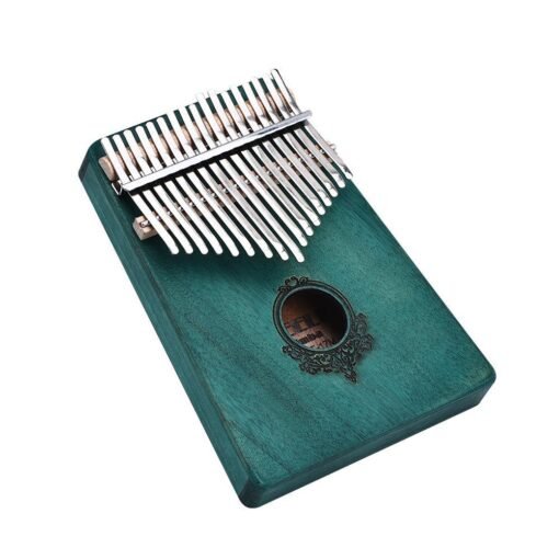 Sea Green 17 Keys Mahogany Wood Kalimba African Thumb Piano Mini Keyboard Percussion Instrument