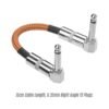 Gray 6PCS Guitar Patch Pedal Cable 15cm Long with 1/4 Inch 6.35mm Right Angle TS Plug