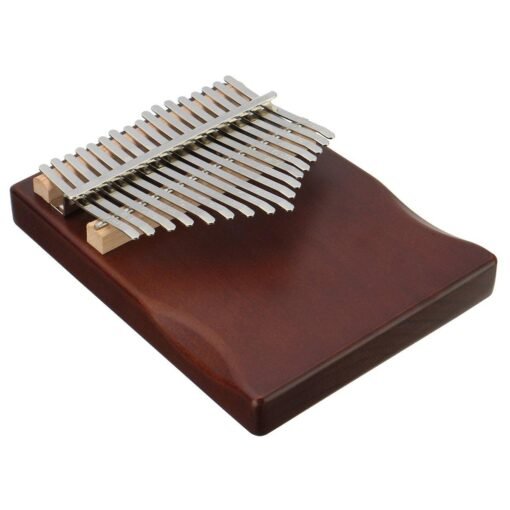 Saddle Brown 17 Key Kalimba Spruce Wood Thumb Piano Finger Musical Beginner Instrument Gift