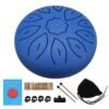Steel Blue 6 Inch 11 Tone B Tune Ethereal Drum Steel Tongue Drum for Children Music Lovers Beginners