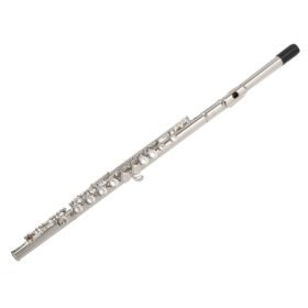 Gray 16 Holes C Key Nickel Plated Concert Flute Cupronickel With Case Screwdriver Set