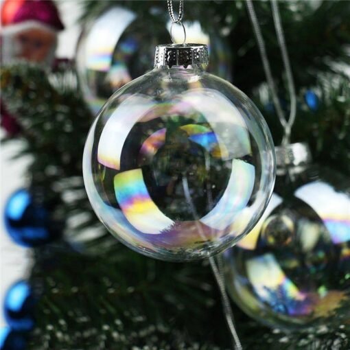 Khaki 6CM Christmas Party Home Decoration Pearl Glass Ball Ornament Baubles Toys For Kids Children Gift