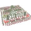 Beige 290PCS 4cm Military Model Toys Simulated Army Base for Children Toys