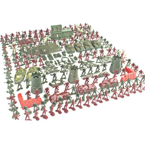 Beige 290PCS 4cm Military Model Toys Simulated Army Base for Children Toys