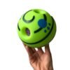 Yellow Green 6 Inch Pet Dog Play Ball Training Chew With Funny Sound Toys Squeaky Giggle Ball