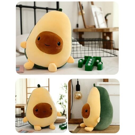 Tan 25/35/60CM Cute Avocado Stuffed Plush Toy Soft Baby Doll Cartoon Fruit Pillow Sofa Cushion for Kids Birthday Gift