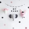 3D Plush Animal Heads Elephant Bear Deer Wall Decor for Children Christmas Birthday Stuffed Plush Toy - Toys Ace
