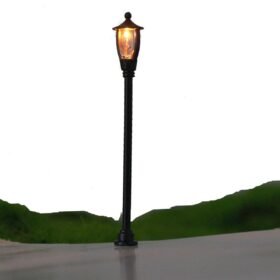 Dark Green 20Pcs/Set 1:100 Scale Single Head Garden Park Street Light Model Lamppost Lamp