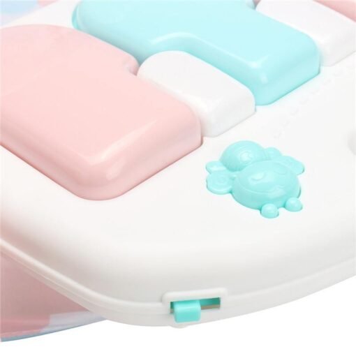 Pale Turquoise 3 IN 1 Baby Fitness Kick Play Musical Piano Gym Play Baby Activity Exercise Mat