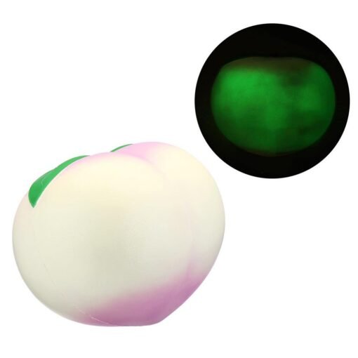 Beige 25*23CM Huge Squishy Dark Luminous Peach Super Slow Rising Fruit Toy With Original Packing