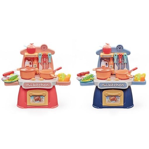 Salmon 26 IN 1 Kitchen Playset Multifunctional Supermarket Table Toys for Children's Gifts