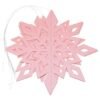 Light Pink 6PCS 3D Snowflake Paper Hanging Ornament Kit Christmas Decoration Toys Home Party