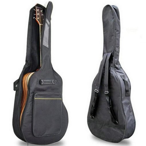 Dark Slate Gray 40/41 Inch Acoustic Guitar Bag 600D Waterproof Oxford Cloth Two-way Zipper Double Shoulder Strap Bag