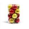 Brown 16PC 6/4CM Christmas Trees Xmas Hanging Balls Bauble Party Decorations Ornaments