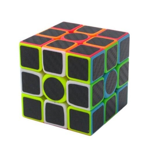 Yellow Green 5Pcs Per Box Carbon Fibre Magic Cube Pyraminx Dodecahedron Axis Cube 2x2 And 3x3 Cube Speed Puzzle