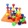 Tomato 30PCS Peg Board Set Montessori Occupational Fine Motor Toy for Toddlers Pegboard