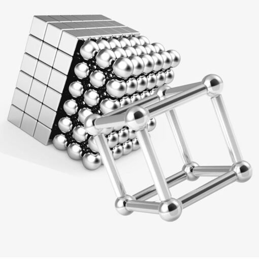 Gray 160pcs Buck Ball+150pcs Magnetic Bar Cube Mixture Magnetic Toys Neodymium N35 Magnet Toy